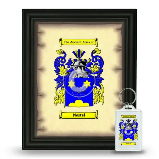Nestel Framed Coat of Arms and Keychain - Black