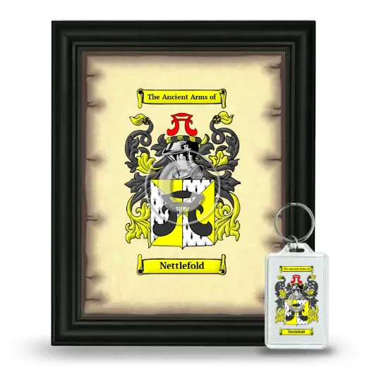 Nettlefold Framed Coat of Arms and Keychain - Black