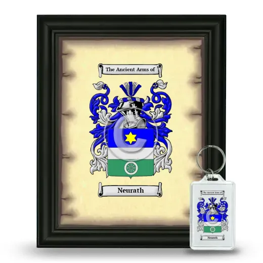 Neurath Framed Coat of Arms and Keychain - Black
