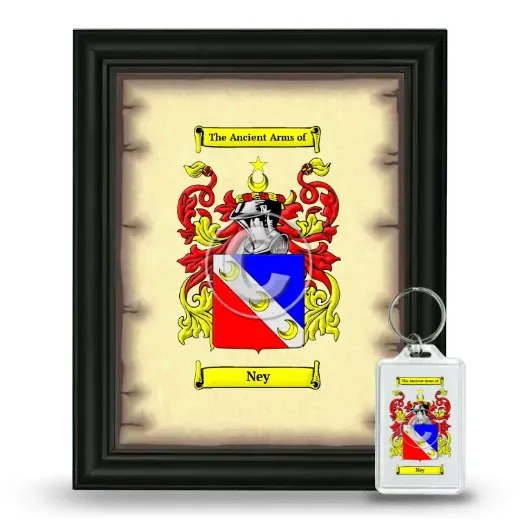 Ney Framed Coat of Arms and Keychain - Black