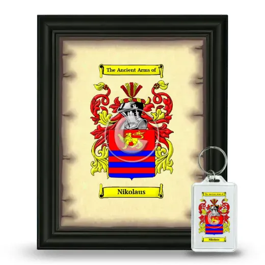 Nikolaus Framed Coat of Arms and Keychain - Black