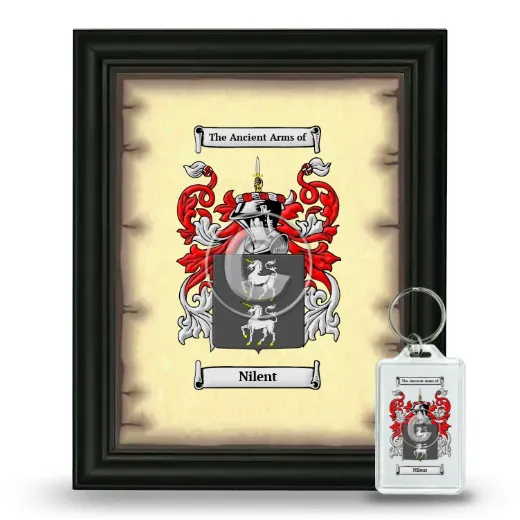 Nilent Framed Coat of Arms and Keychain - Black