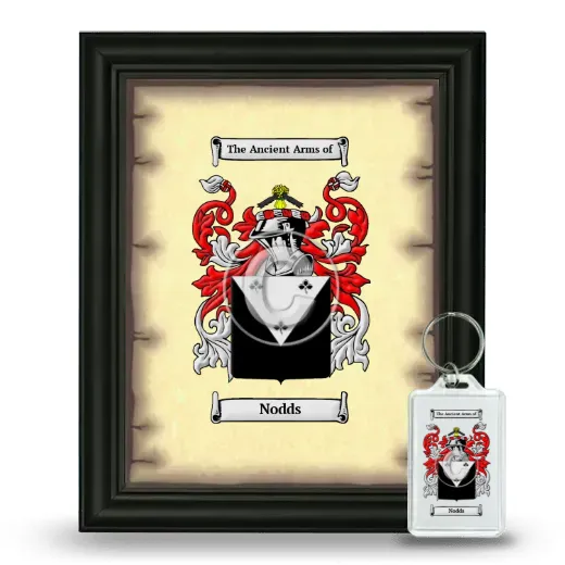 Nodds Framed Coat of Arms and Keychain - Black