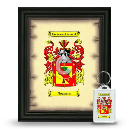 Noguera Framed Coat of Arms and Keychain - Black