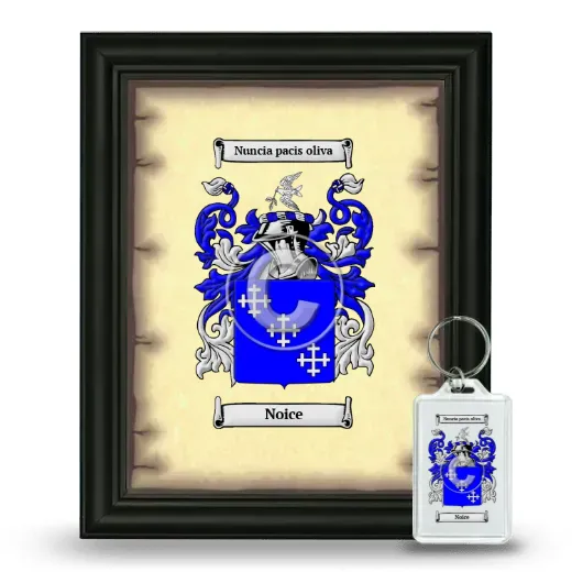 Noice Framed Coat of Arms and Keychain - Black