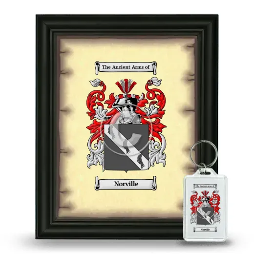 Norville Framed Coat of Arms and Keychain - Black