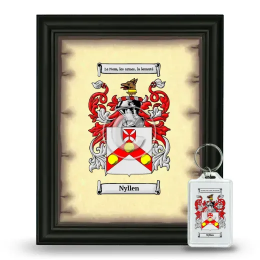 Nyllen Framed Coat of Arms and Keychain - Black