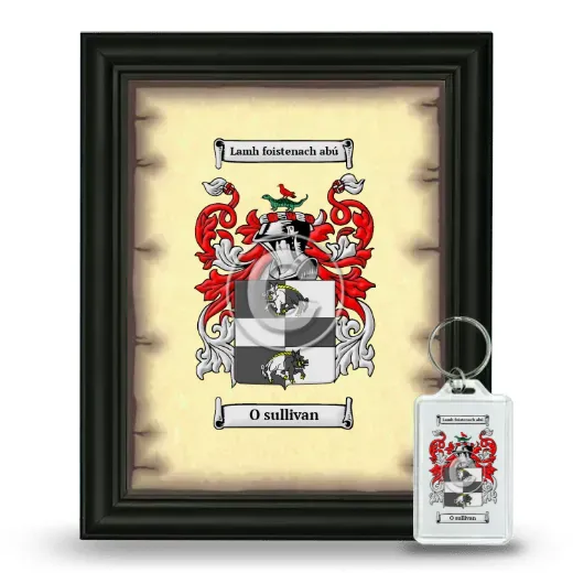 O sullivan Framed Coat of Arms and Keychain - Black