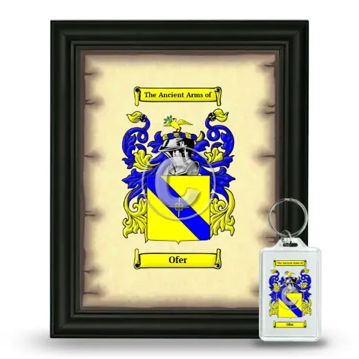 Ofer Framed Coat of Arms and Keychain - Black