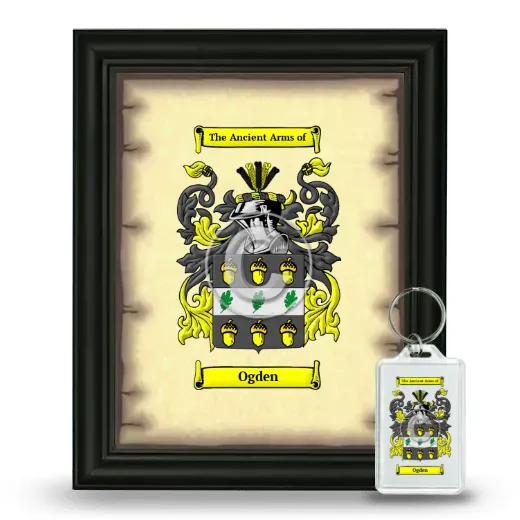 Ogden Framed Coat of Arms and Keychain - Black