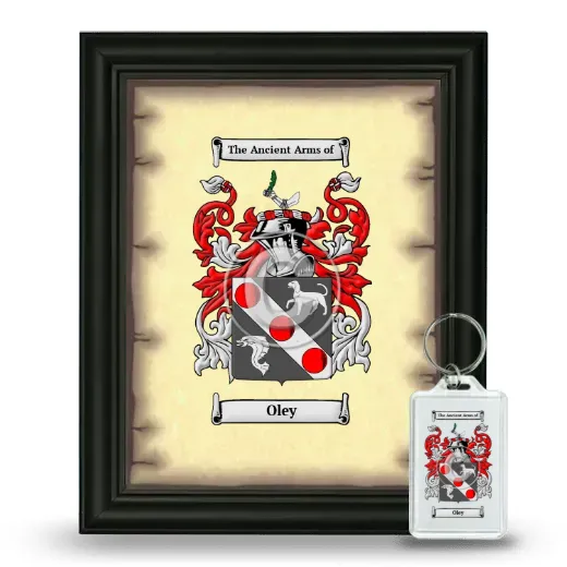Oley Framed Coat of Arms and Keychain - Black