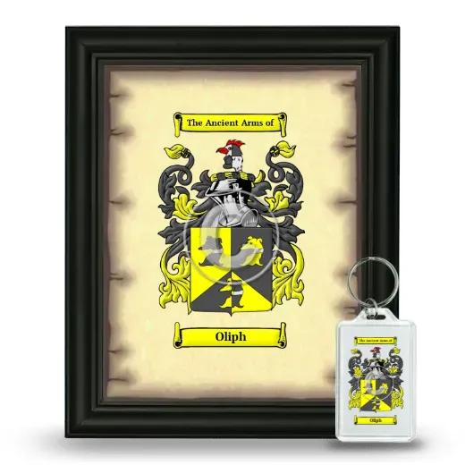 Oliph Framed Coat of Arms and Keychain - Black