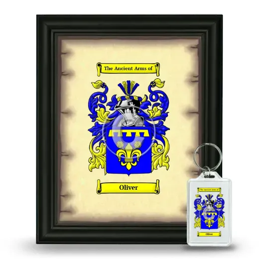 Oliver Framed Coat of Arms and Keychain - Black