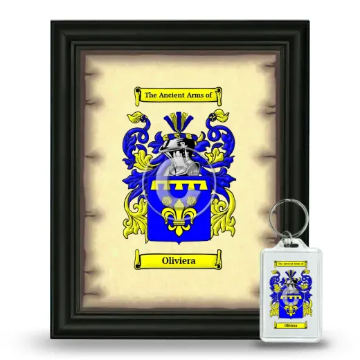 Oliviera Framed Coat of Arms and Keychain - Black