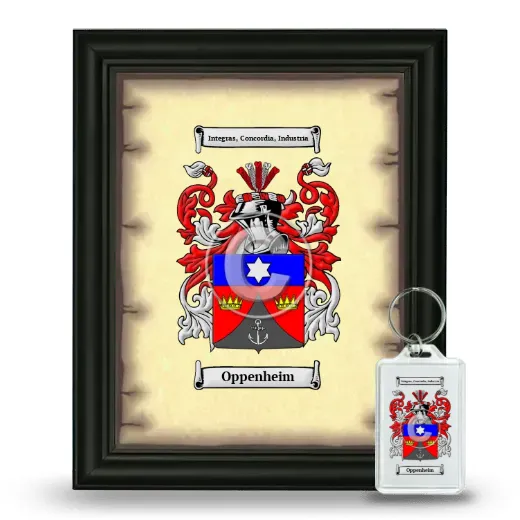 Oppenheim Framed Coat of Arms and Keychain - Black