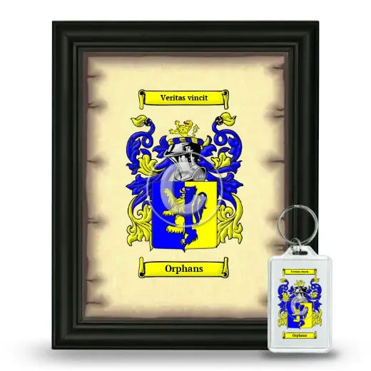 Orphans Framed Coat of Arms and Keychain - Black