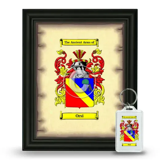 Orsi Framed Coat of Arms and Keychain - Black