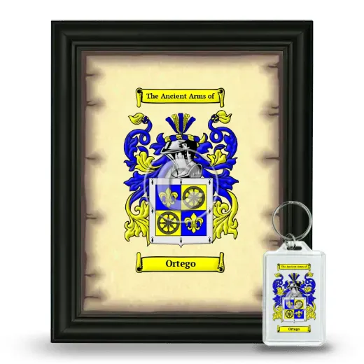 Ortego Framed Coat of Arms and Keychain - Black
