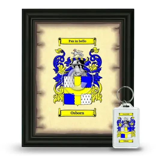 Osborn Framed Coat of Arms and Keychain - Black