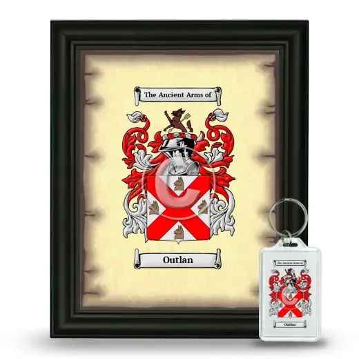 Outlan Framed Coat of Arms and Keychain - Black