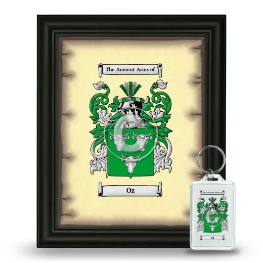 Oz Framed Coat of Arms and Keychain - Black