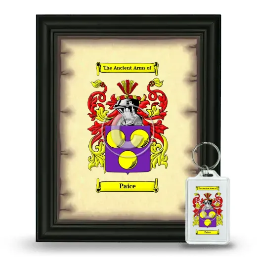 Paice Framed Coat of Arms and Keychain - Black