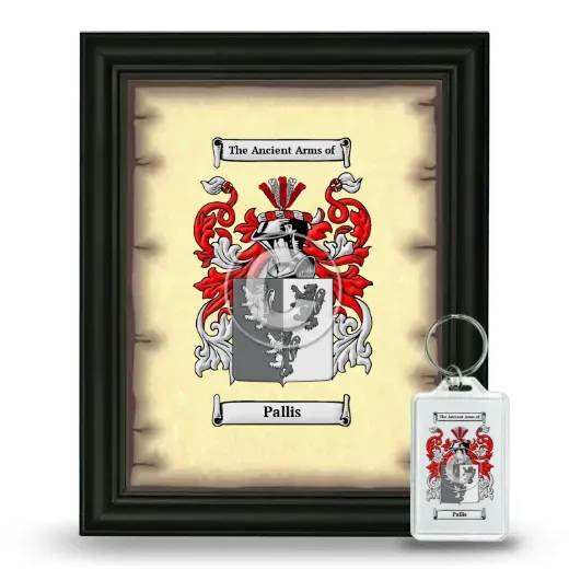 Pallis Framed Coat of Arms and Keychain - Black