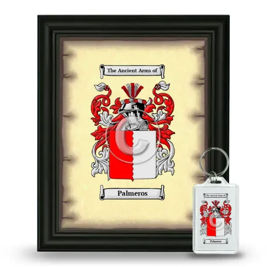 Palmeros Framed Coat of Arms and Keychain - Black
