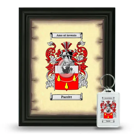 Parritt Framed Coat of Arms and Keychain - Black