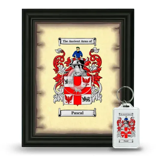Pascal Framed Coat of Arms and Keychain - Black