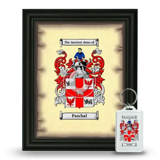 Paschal Framed Coat of Arms and Keychain - Black
