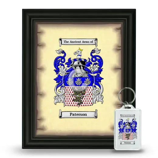Paterson Framed Coat of Arms and Keychain - Black
