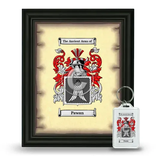 Pawan Framed Coat of Arms and Keychain - Black