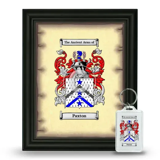 Paxton Framed Coat of Arms and Keychain - Black