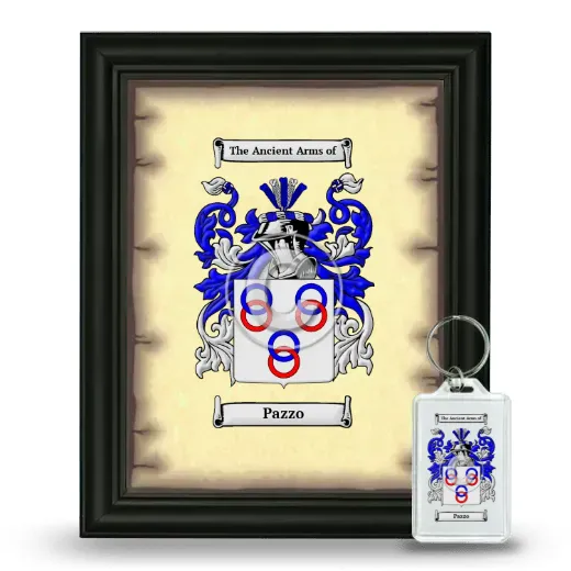 Pazzo Framed Coat of Arms and Keychain - Black