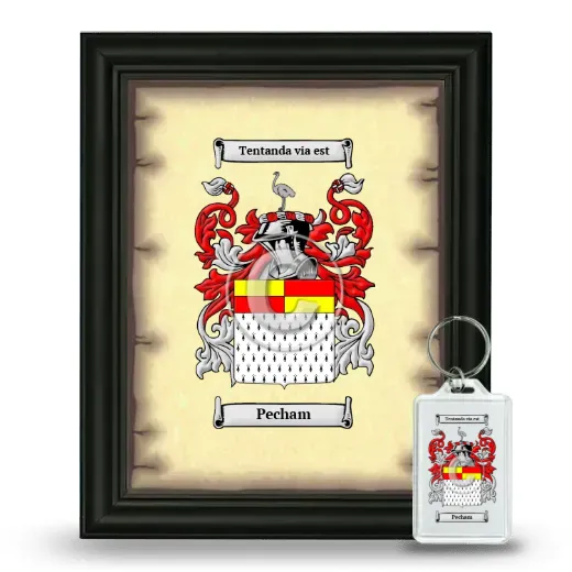 Pecham Framed Coat of Arms and Keychain - Black