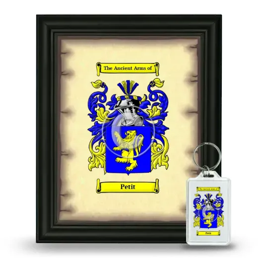 Petit Framed Coat of Arms and Keychain - Black