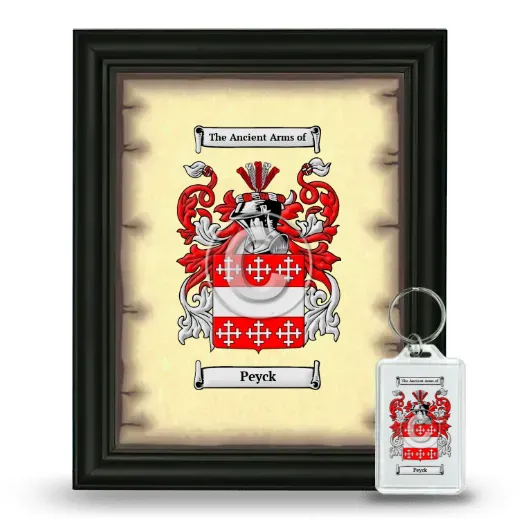 Peyck Framed Coat of Arms and Keychain - Black