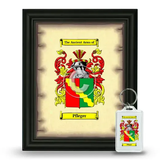 Pfleger Framed Coat of Arms and Keychain - Black