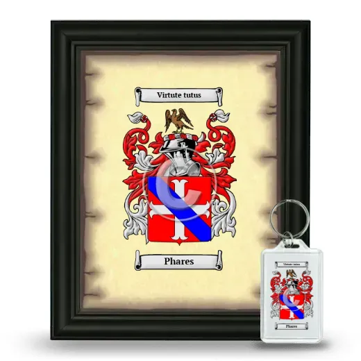 Phares Framed Coat of Arms and Keychain - Black