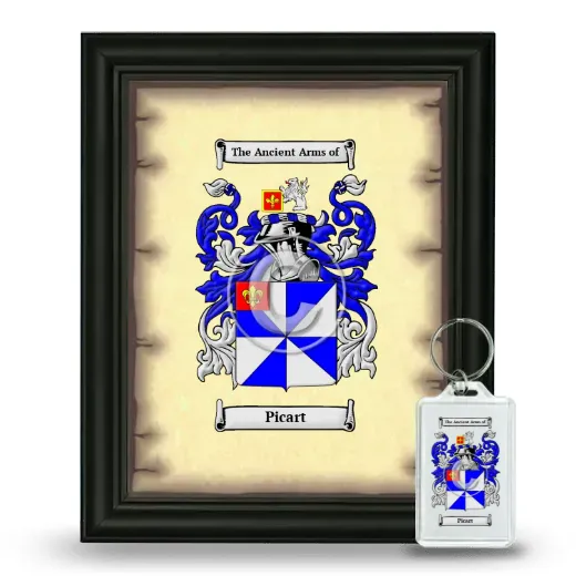 Picart Framed Coat of Arms and Keychain - Black