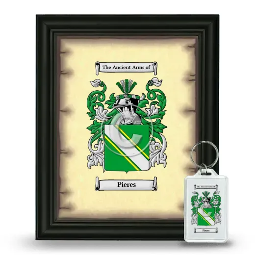 Pieres Framed Coat of Arms and Keychain - Black