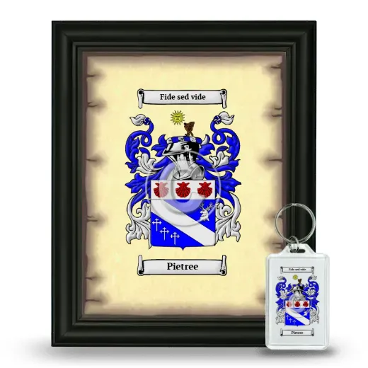 Pietree Framed Coat of Arms and Keychain - Black