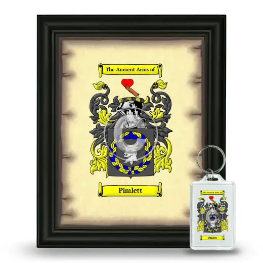 Pimlett Framed Coat of Arms and Keychain - Black