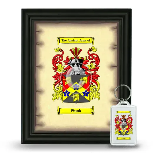 Pinok Framed Coat of Arms and Keychain - Black
