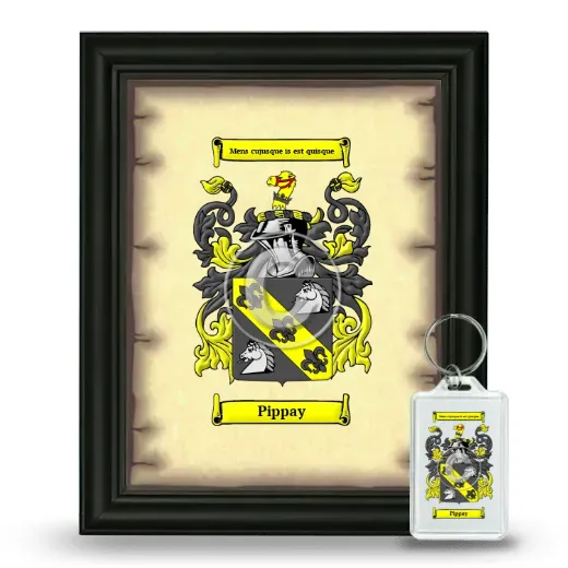 Pippay Framed Coat of Arms and Keychain - Black