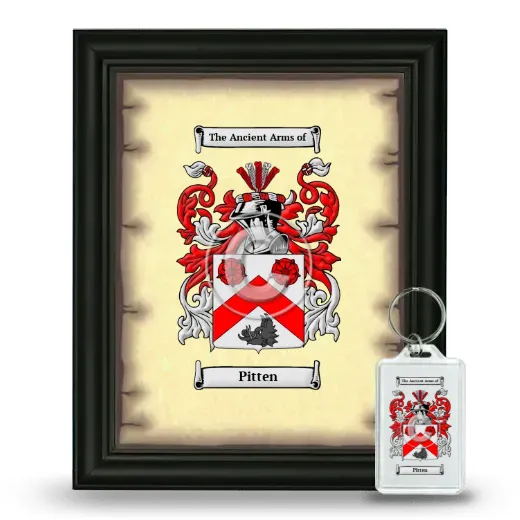 Pitten Framed Coat of Arms and Keychain - Black