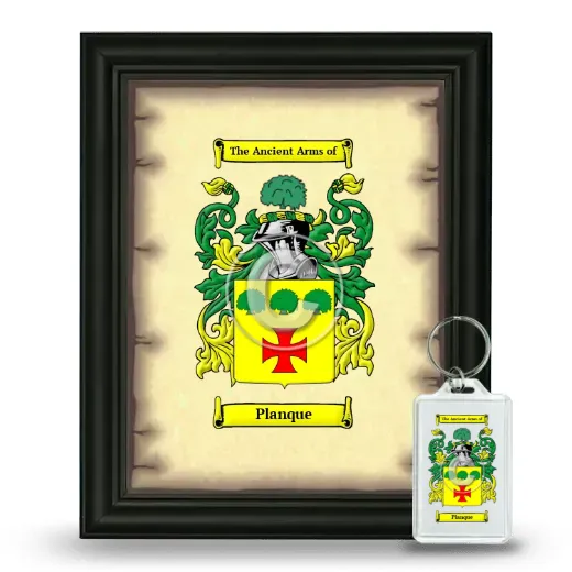 Planque Framed Coat of Arms and Keychain - Black