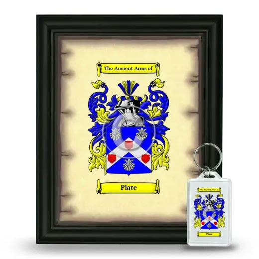 Plate Framed Coat of Arms and Keychain - Black