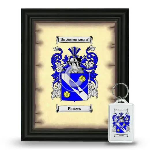 Plotzes Framed Coat of Arms and Keychain - Black